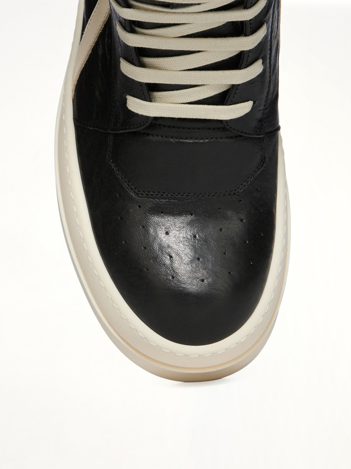 Mega Bumper Geobasket in Black/Milk  | RICK OWENS