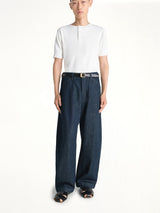 Rib Henley Top in Milk