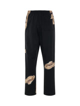Volcano Print Sweatpants in Black