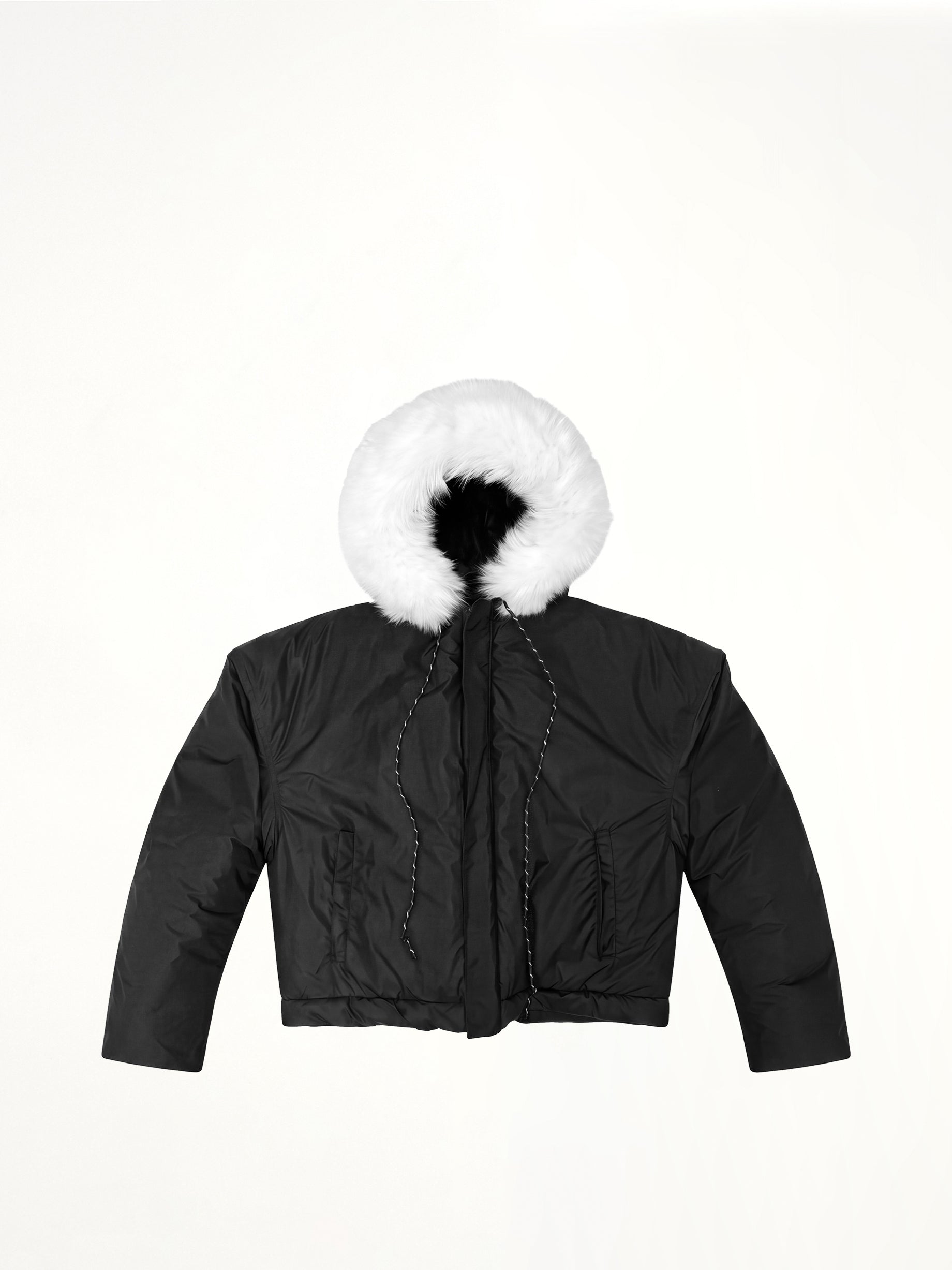 Wald Fur Puffer Jacket in Black