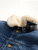 Sacai x Levi's Womens Sherpa Denim Jacket in Washed Indigo