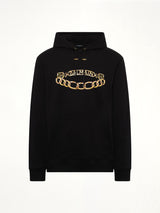 Balmain Chian Logo Hoodie in Black/Gold