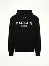 Logo Printed Hoodie in Black/White
