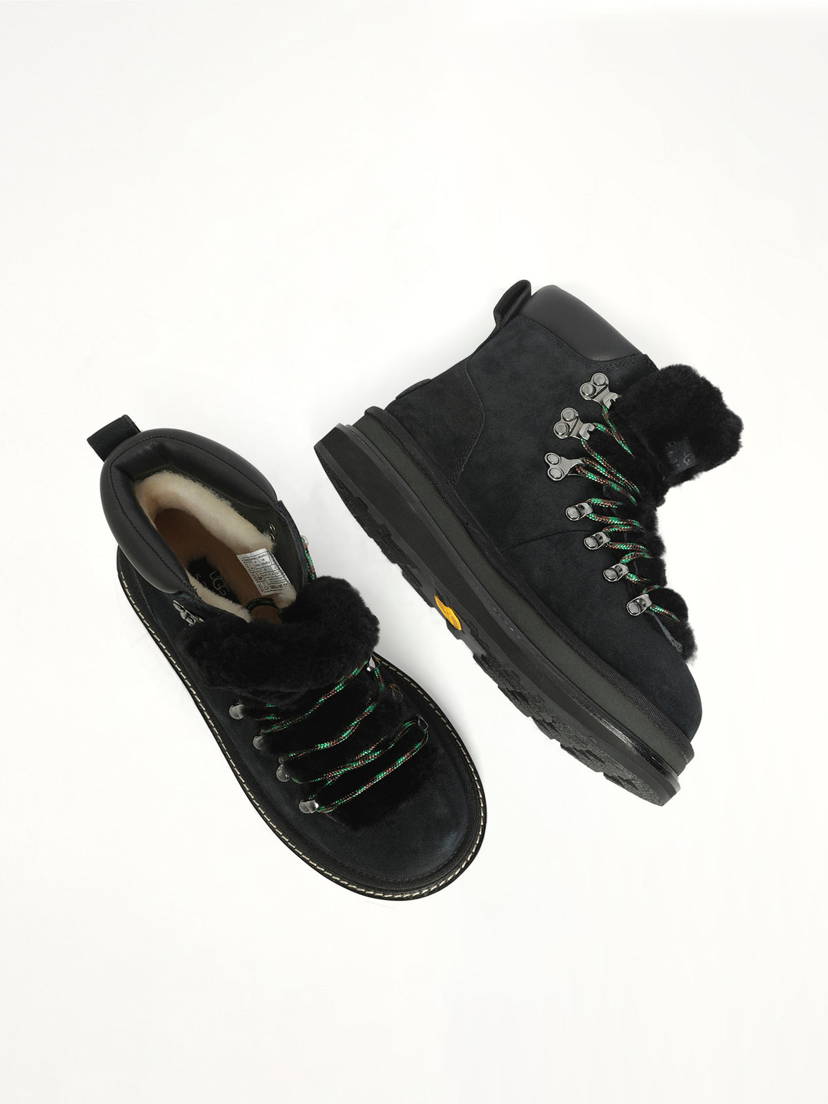 UGG sacai Hiker in Black Top View | SACAI