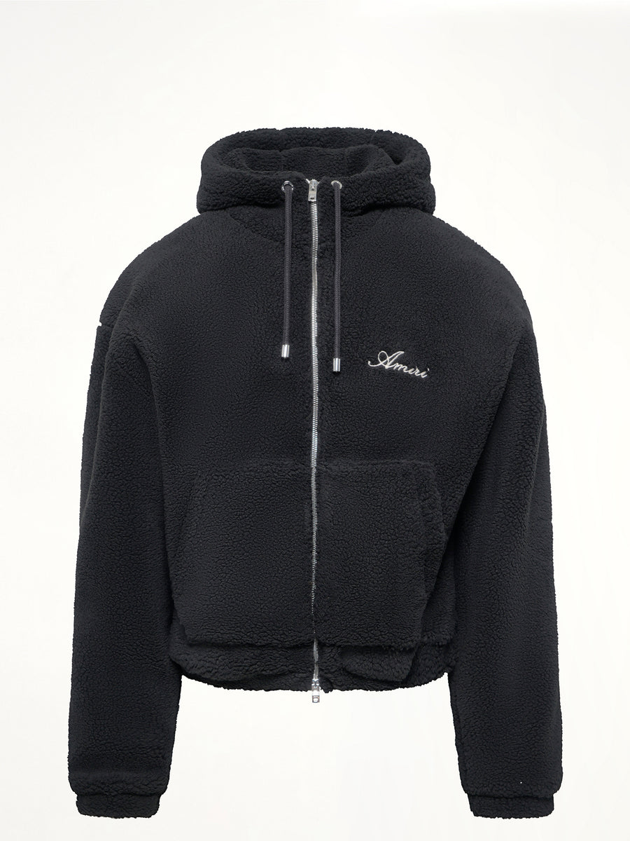 Bones Fleece Zip Hoodie in Black