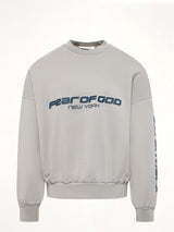 Cropped Relaxed Sweatshirt in Smoke Grey