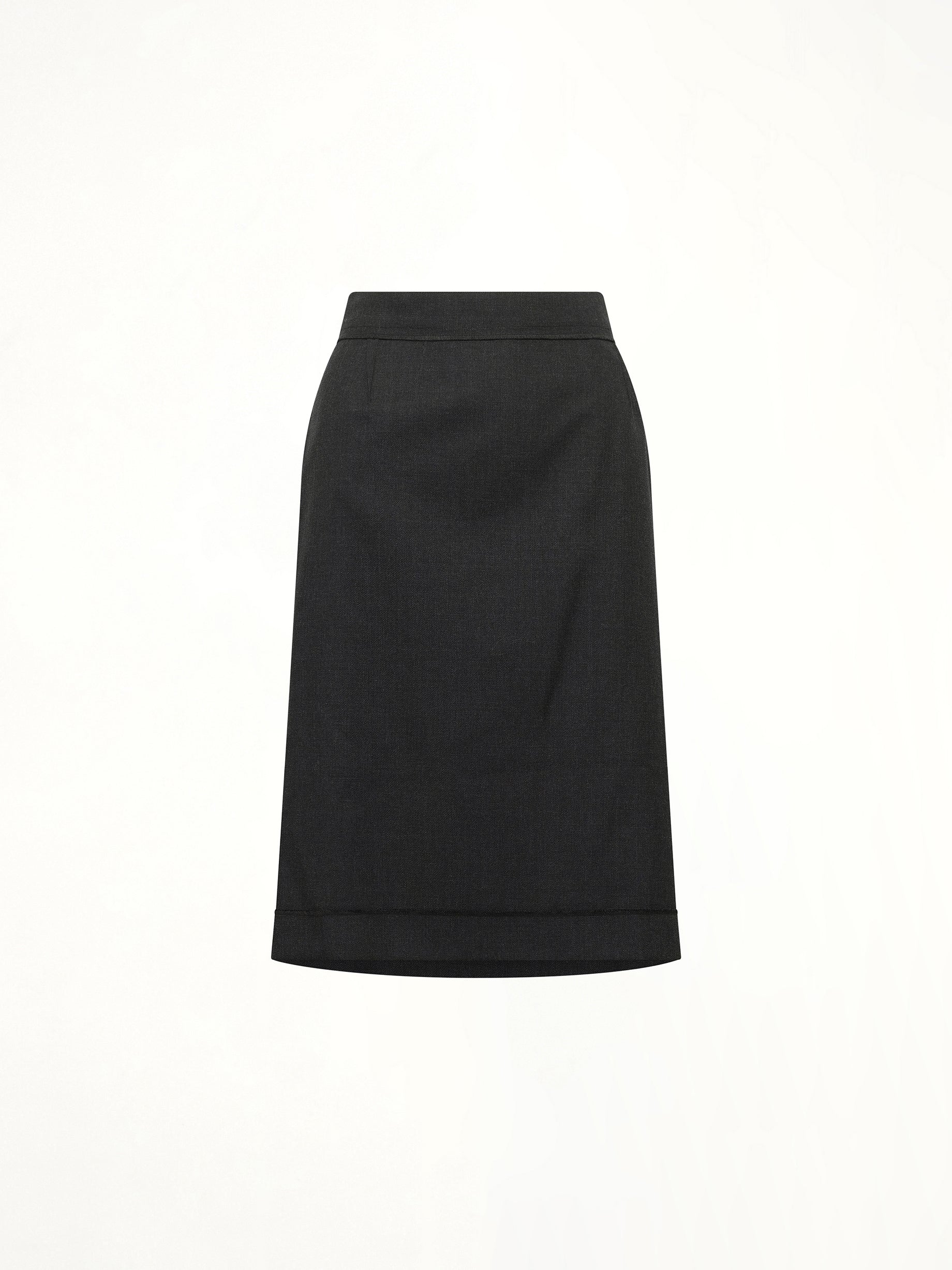 Midi Skirt in Carbon Melange/Black