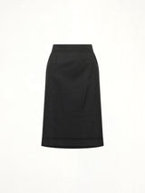 Midi Skirt in Carbon Melange/Black