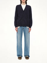 Gauge 12 Elbow Patch Cardigan in Navy