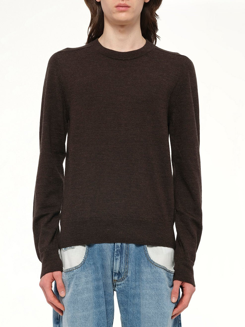 Gauge 12 Knit Sweater in Dark Brown