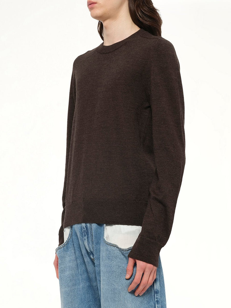 Gauge 12 Knit Sweater in Dark Brown