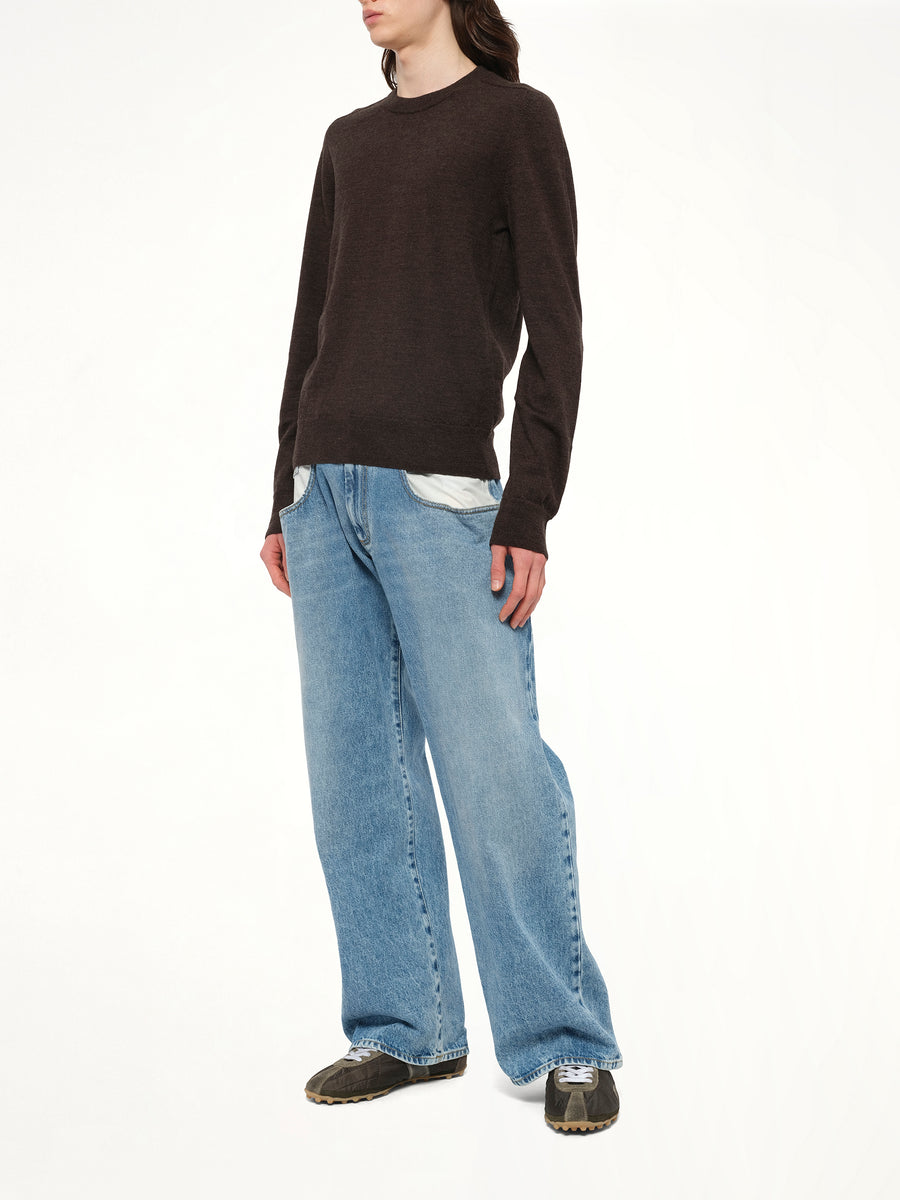Gauge 12 Knit Sweater in Dark Brown