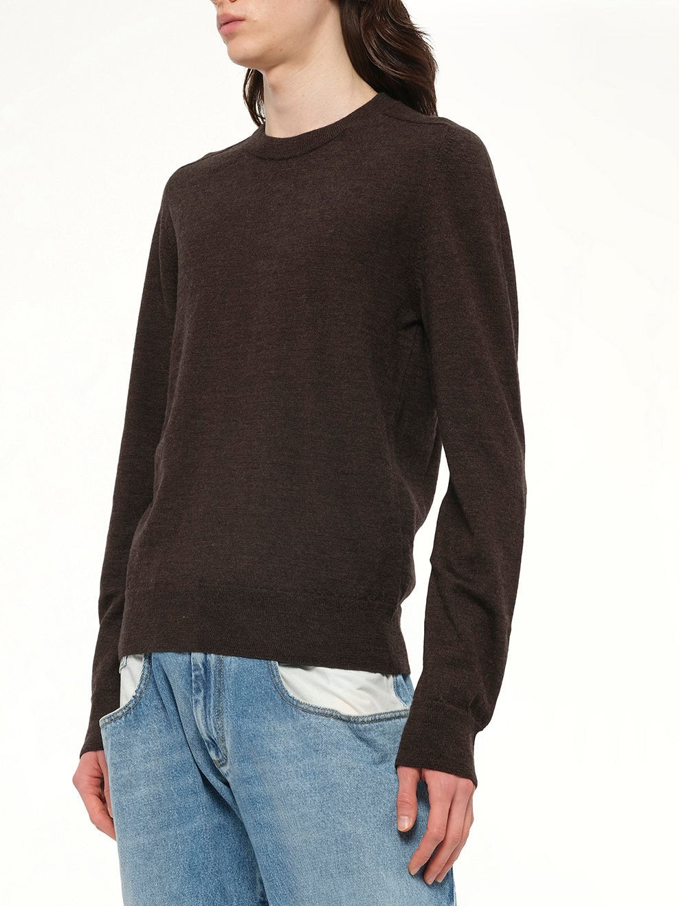 Gauge 12 Knit Sweater in Dark Brown
