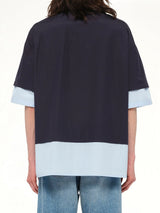 Short Sleeve Shirt in Dark Navy/Light Blue