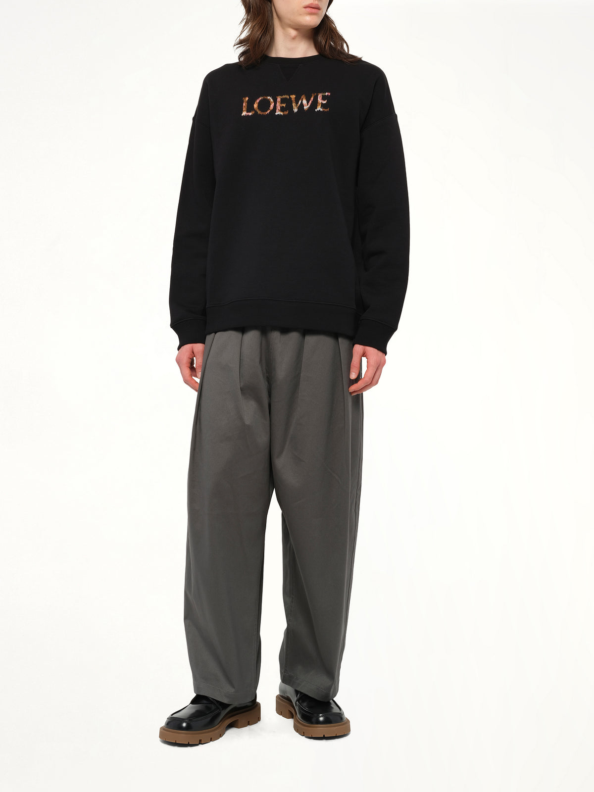Regular Fit Sweatshirt in Black