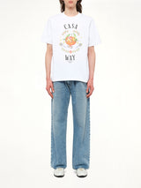 Casa Way Kawaii Printed T-Shirt in White