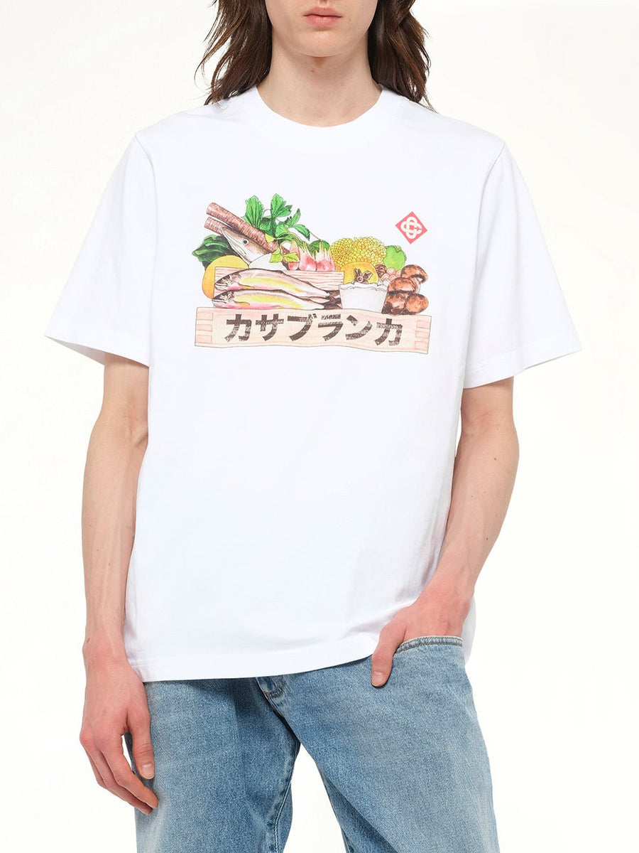 Casablanca Ingredient Printed T-Shirt in White