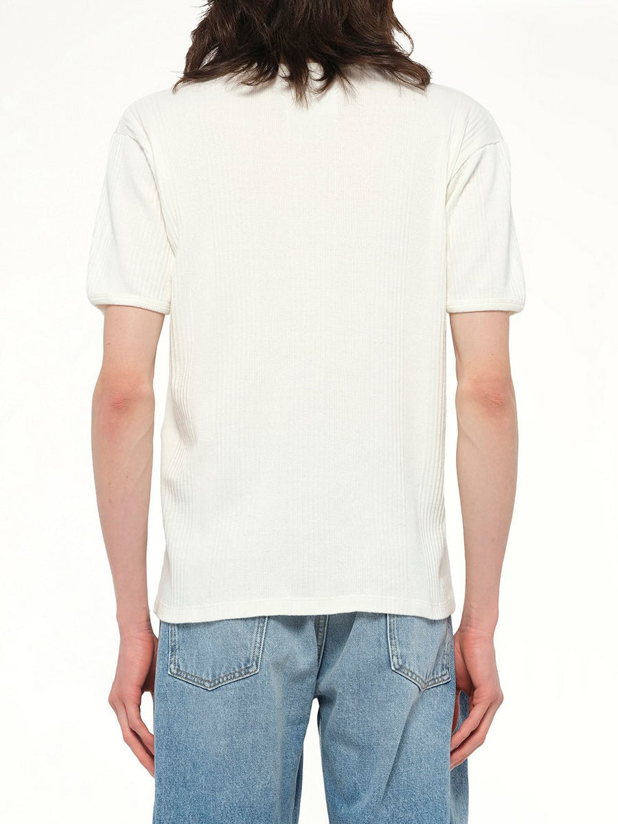 Rib T-Shirt in Off White
