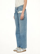 Straight Jeans with Contrasted Pockets