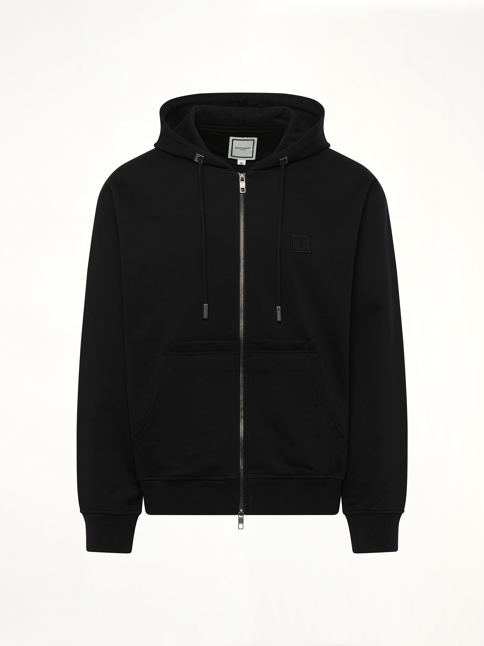 Zip Hoodie in Black