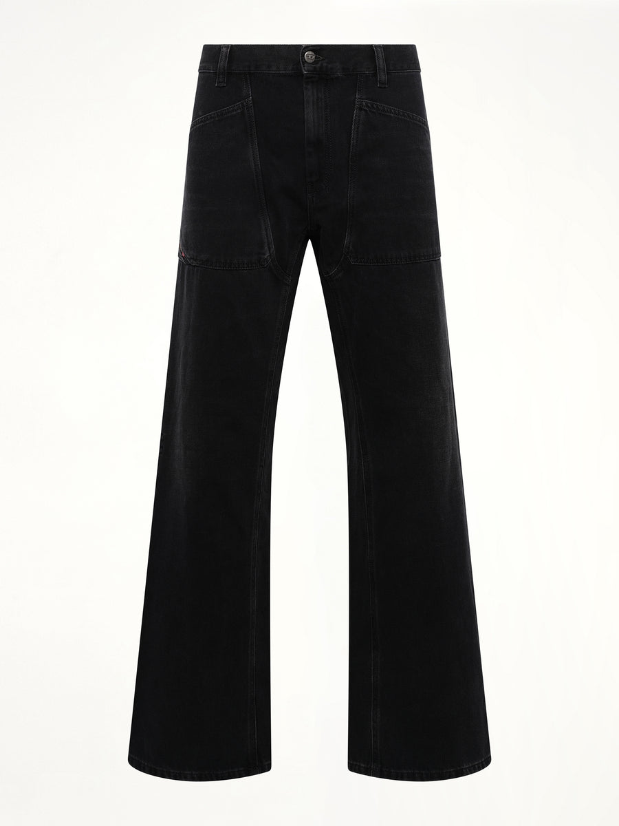 D-ZETA Relaxed Jeans in Black/Dark Grey