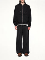 Zip Hoodie in Black