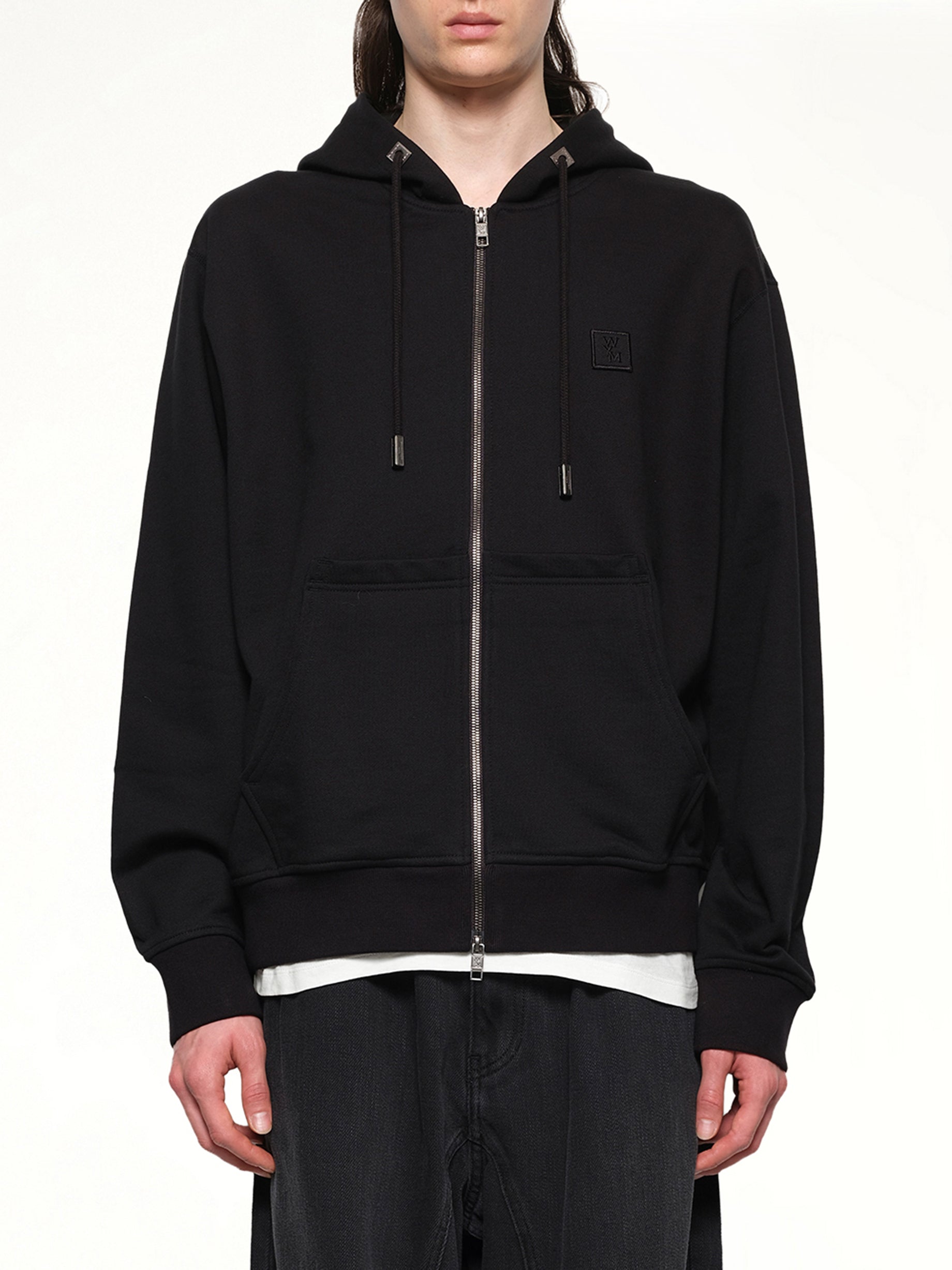 Zip Hoodie in Black