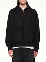 Zip Hoodie in Black
