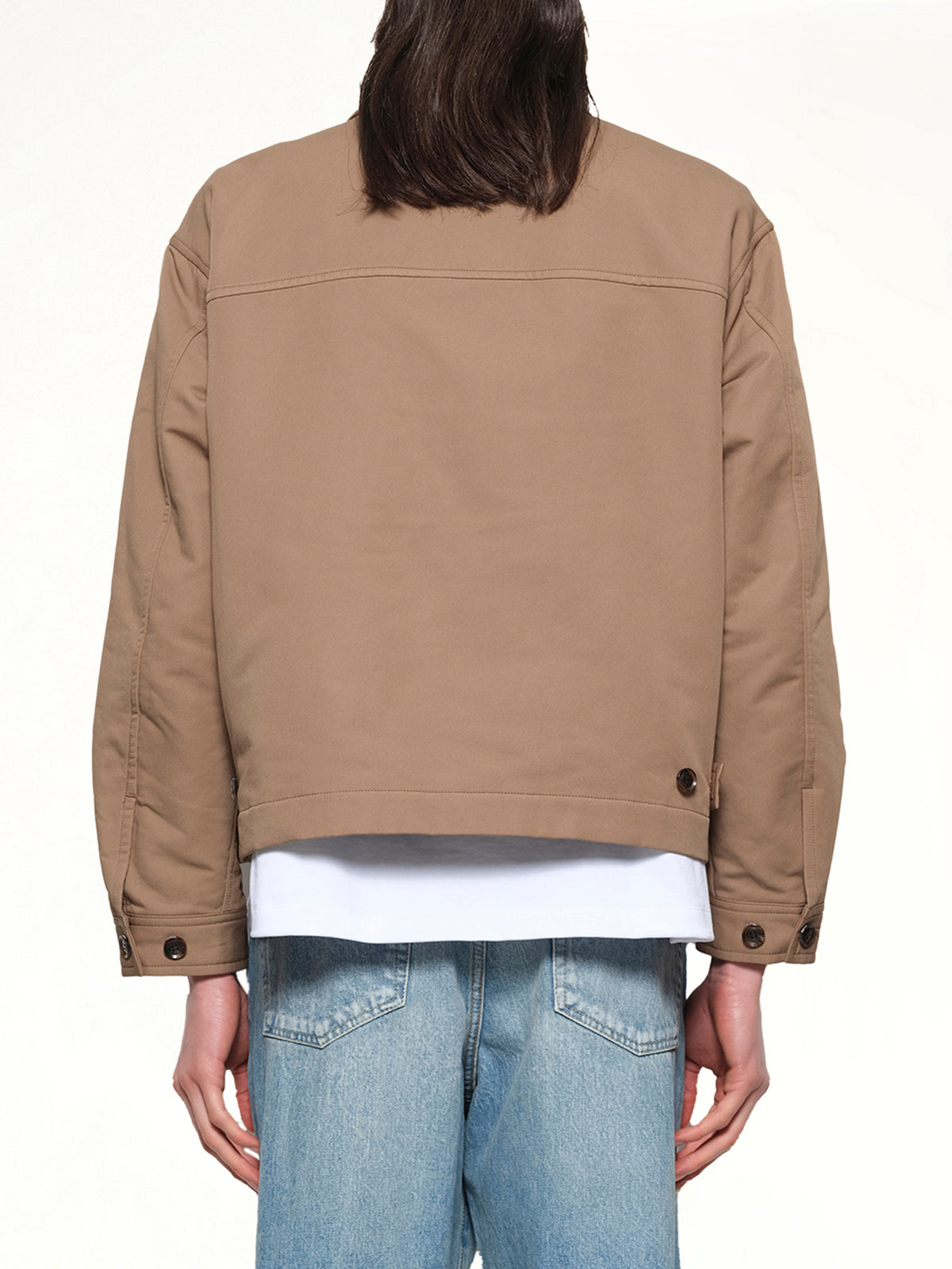 Zip Up Jacket in Khaki