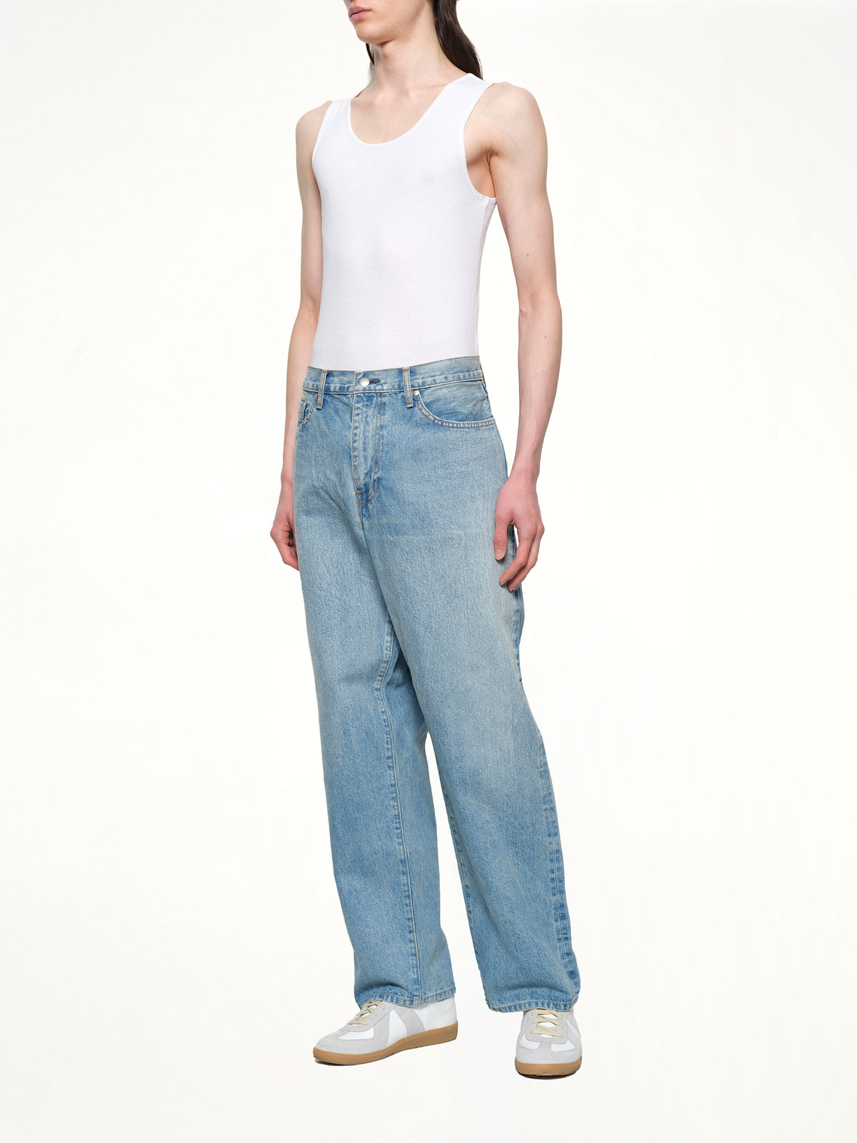 Baggy Fit Denim in Stonewashed Indigo