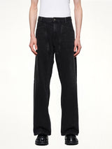 D-ZETA Relaxed Jeans in Black/Dark Grey