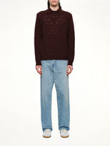 Eyelet Polo in Dark Tobacco