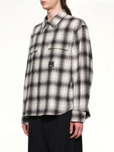 Logo Patch Check Shirt in Black