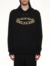 Balmain Chian Logo Hoodie in Black/Gold