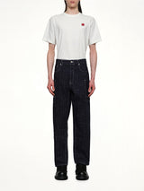 Kenzo Weave Cargo Monkey Fit Jeans in Rinse Blue Denim