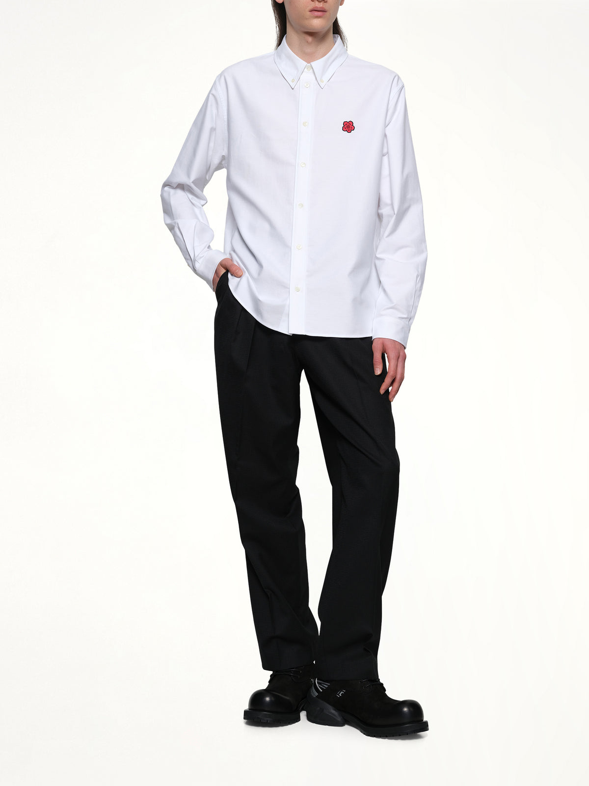 Kenzo Boke Flower Casual Shirt in White