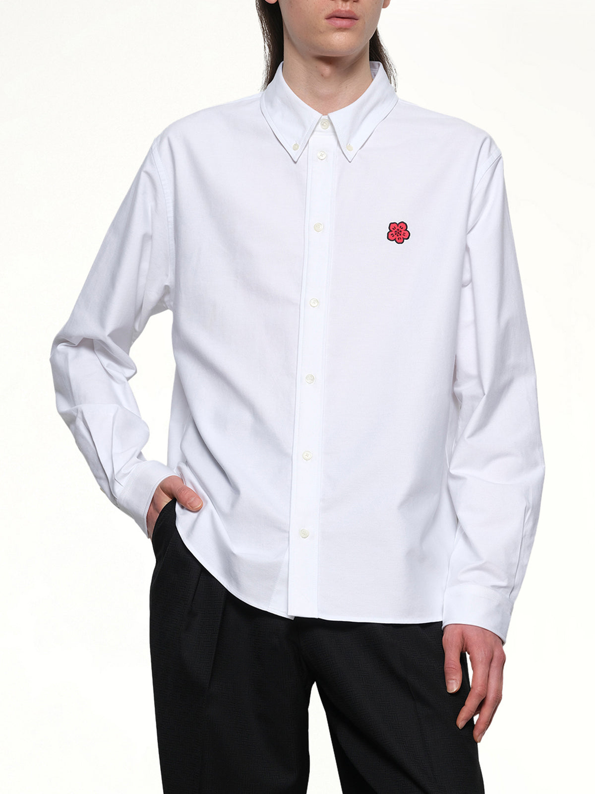 Kenzo Boke Flower Casual Shirt in White