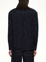 Kenzo Weave Casual Shirt in Rinse Blue Denim