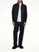 Kenzo Weave Casual Shirt in Rinse Blue Denim