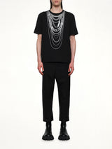 Chain Trompe L'Oeil T-Shirt in Black/White