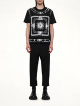 Foulard Print T-Shirt in Black/White