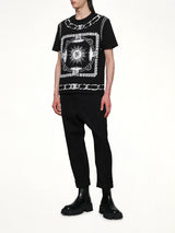 Foulard Print T-Shirt in Black/White