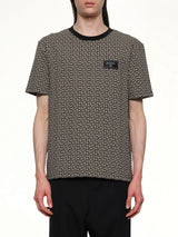 Monogram Couture Label Regular T-Shirt in Ivory/Black