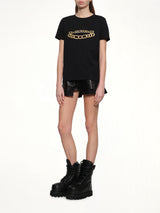 Balmain Chains Printed T-Shirt in Black/Gold