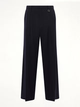 Wide Slacks in Navy