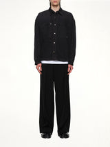 Double Pocket Denim Shirt in Black