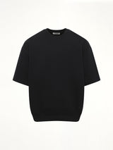 Crewneck Short Sleeve Sweatshirt in Black