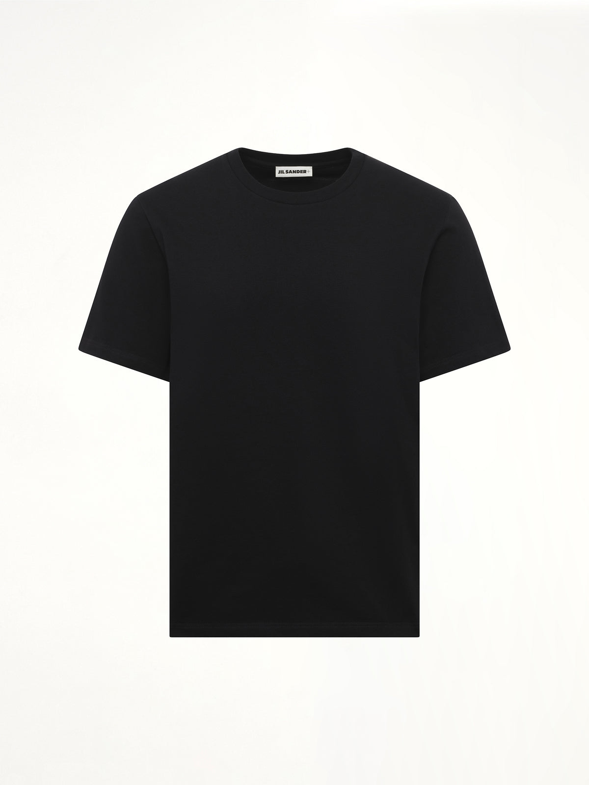 Leather Patch T-Shirt in Black
