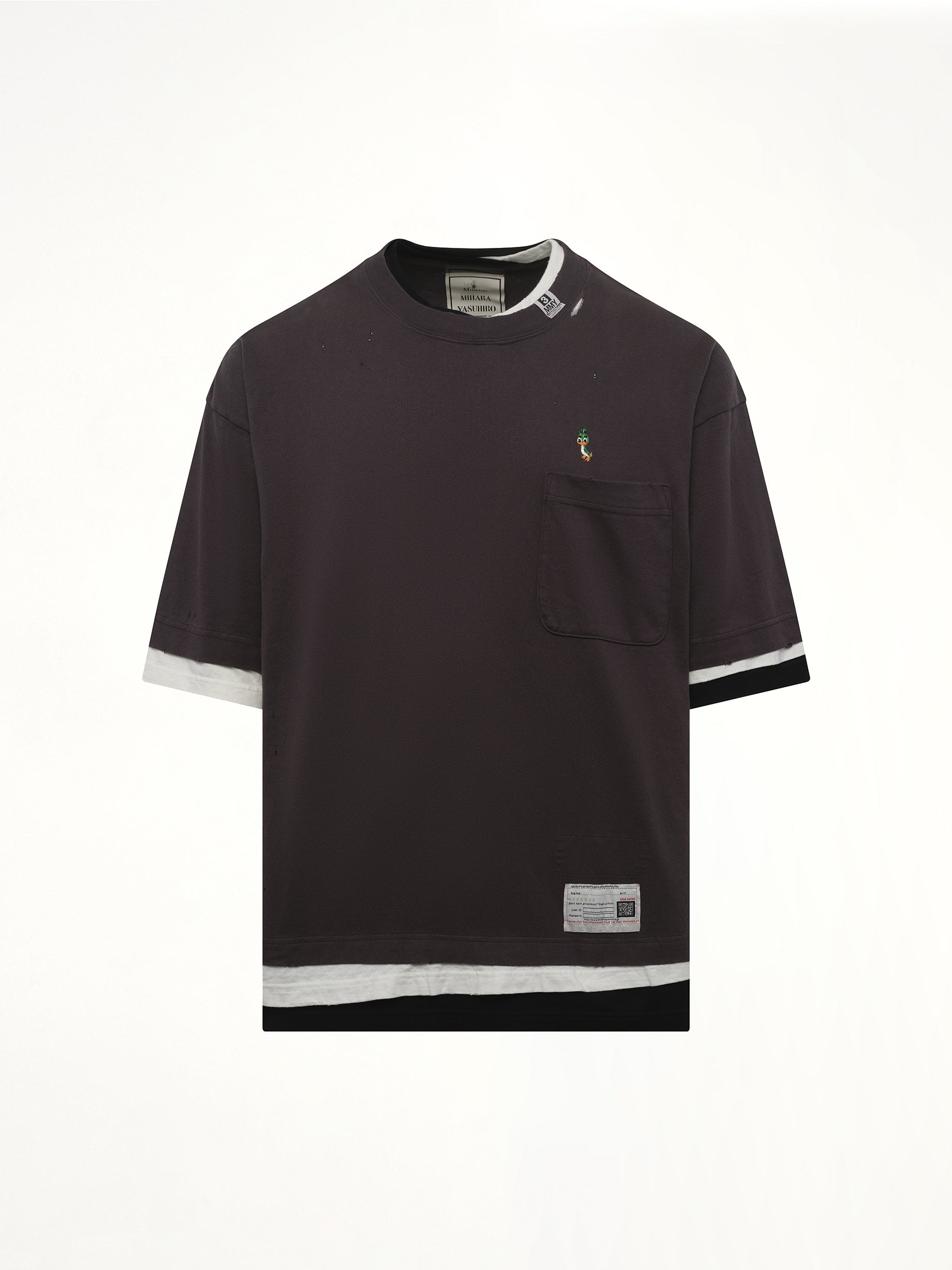 Triple Layered T-Shirt in Black