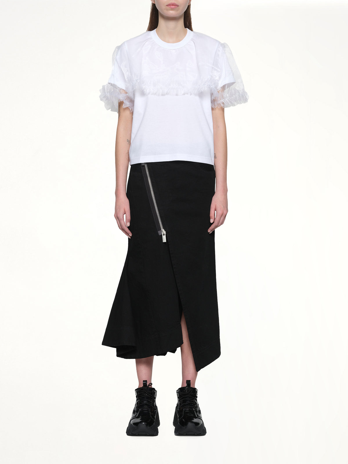 Tulle T-Shirt in White